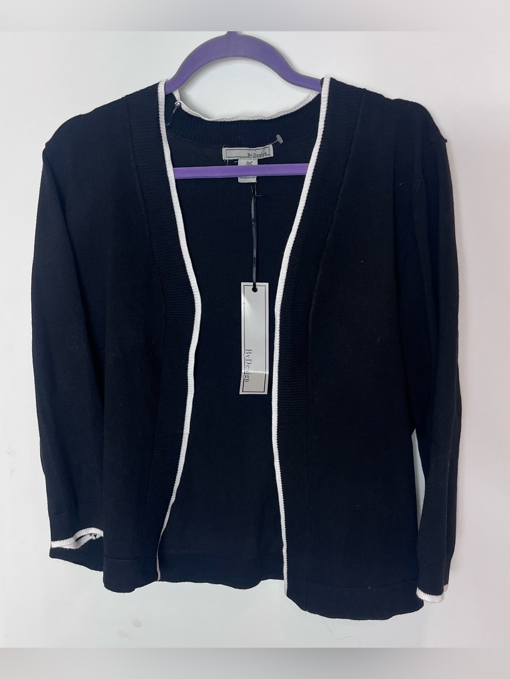 By Design Black Open-Front Cardigan Sweater NWT XL Nordstrom